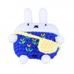 Wholesale Airpod Pro Cute Design Cartoon Handcraft Wool Fabric Cover Skin (Bunny Navy Blue)